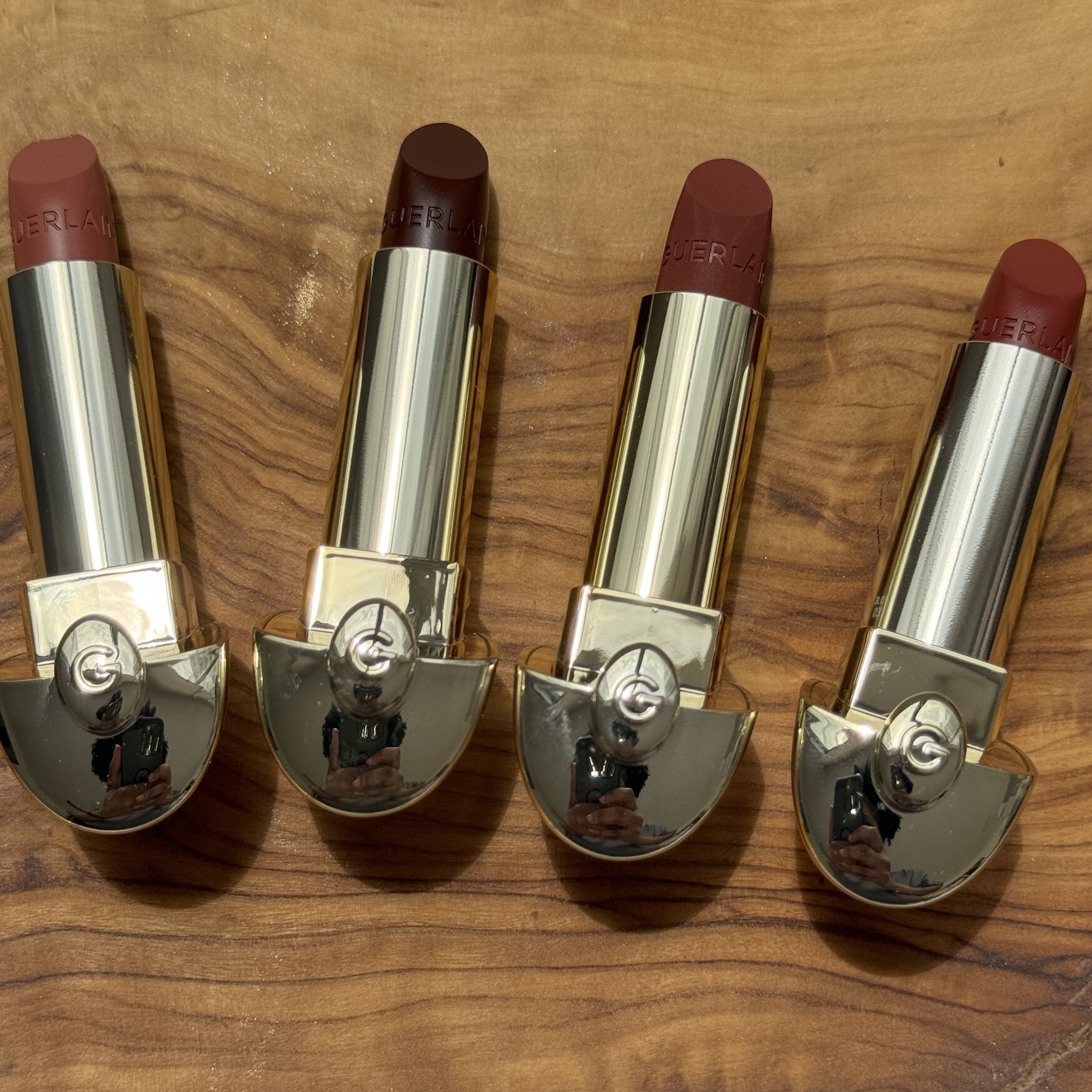 Guerlain Rouge G Le Nude Intense 03, Guerlain Rouge G Le Brun Intense 19, Guerlain Rouge G Le Beige Praline 131, Guerlain Rouge G Le Tonka Hale 539, 