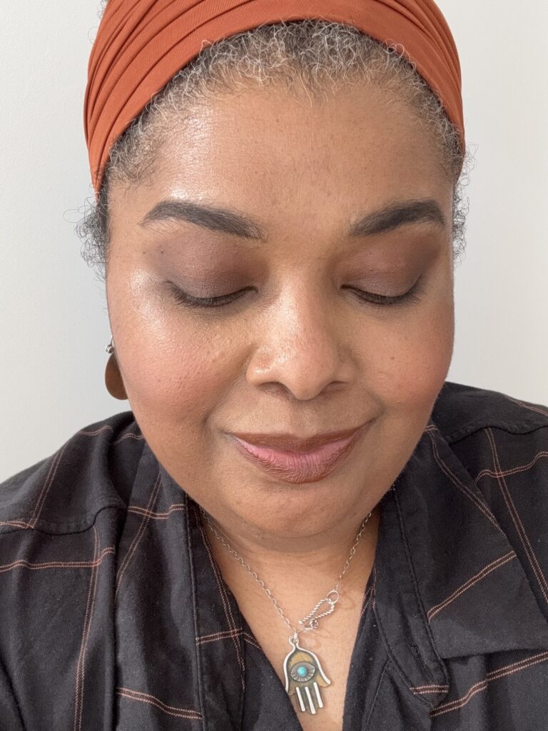 Westman Atelier Sun Tone Bronzing Drops,
Soleil Parfait 3,
Soleil parfait 4,
complexion drops X,
breezy tee burnt orange boho head wrap,
westman atelier brown skin